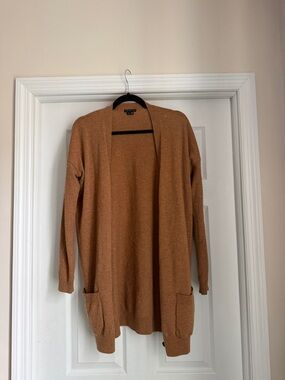 Theory Open-Front Camel/Brown Long button down Cardigan